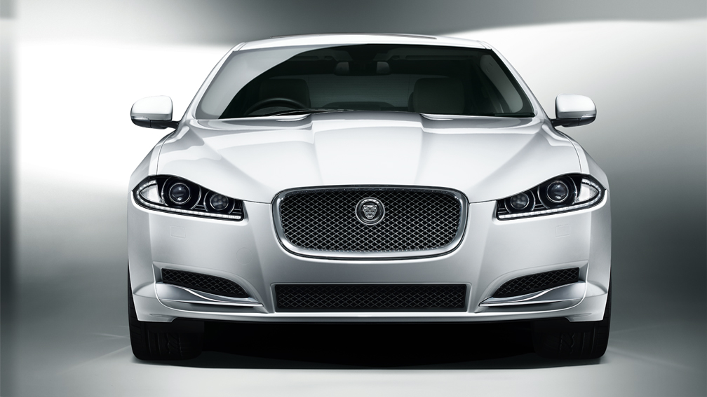 Jaguar XF Polaris White Color Front Grill Headlamp Wallpaper
